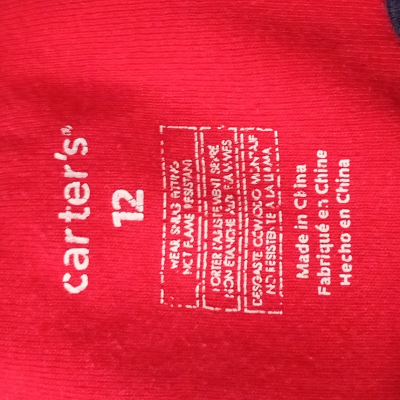 CARTER'S BOYS' RED BASEBALL LONG SLEEVE 2PCS PAJAMA SET. SIZE 12. - Picture 7 of 15
